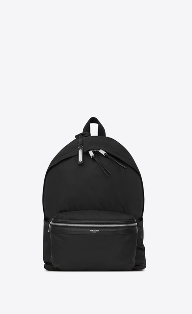 Foldable City backpack in black nylon